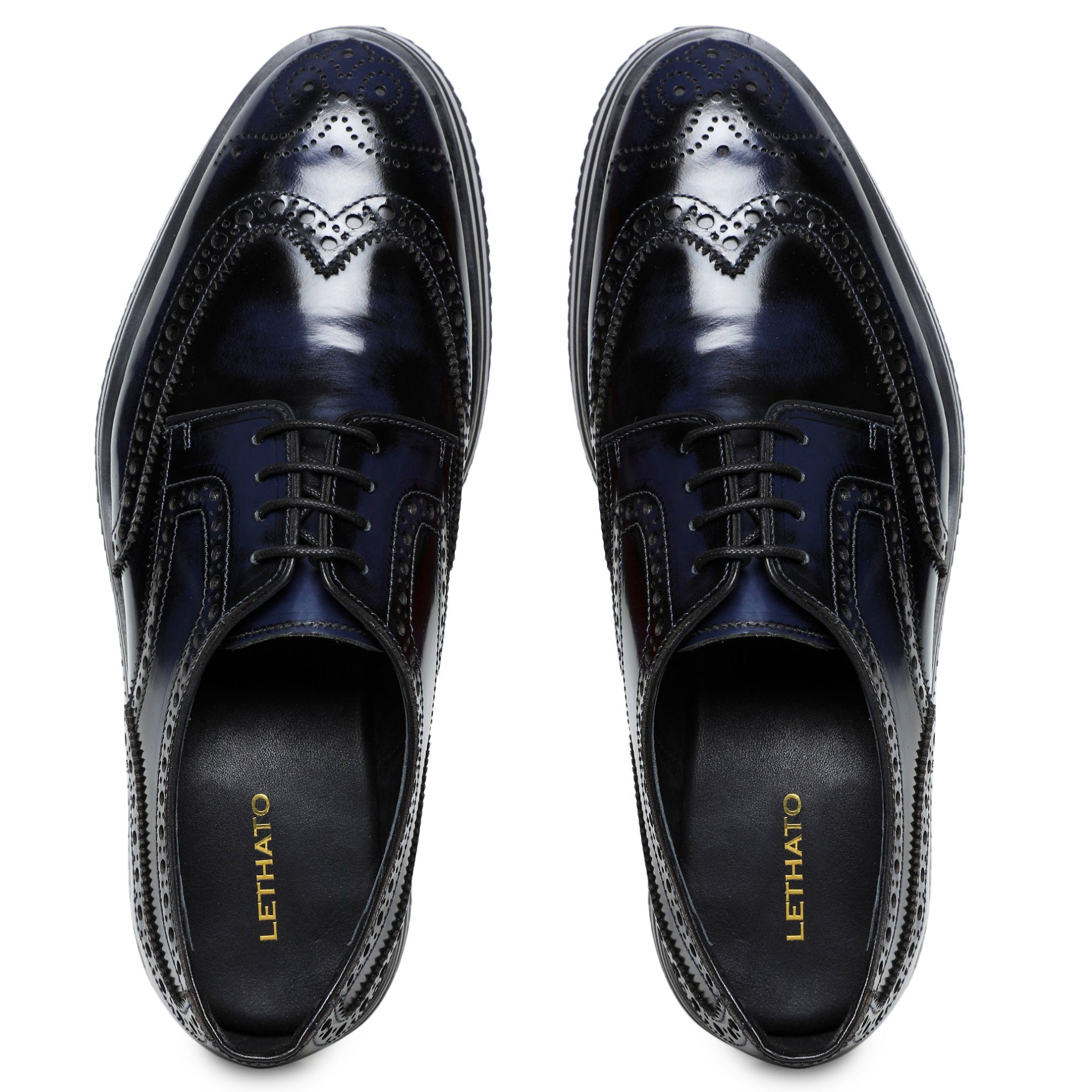 Wingtip Sneakers- Brush Off Navy