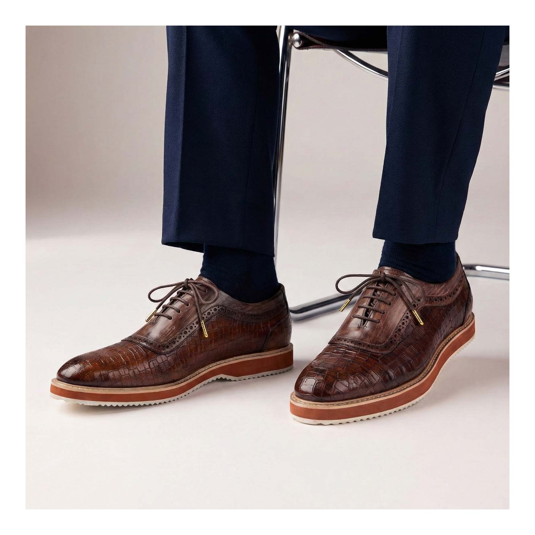 Oxford Sneakers- Croc Brown