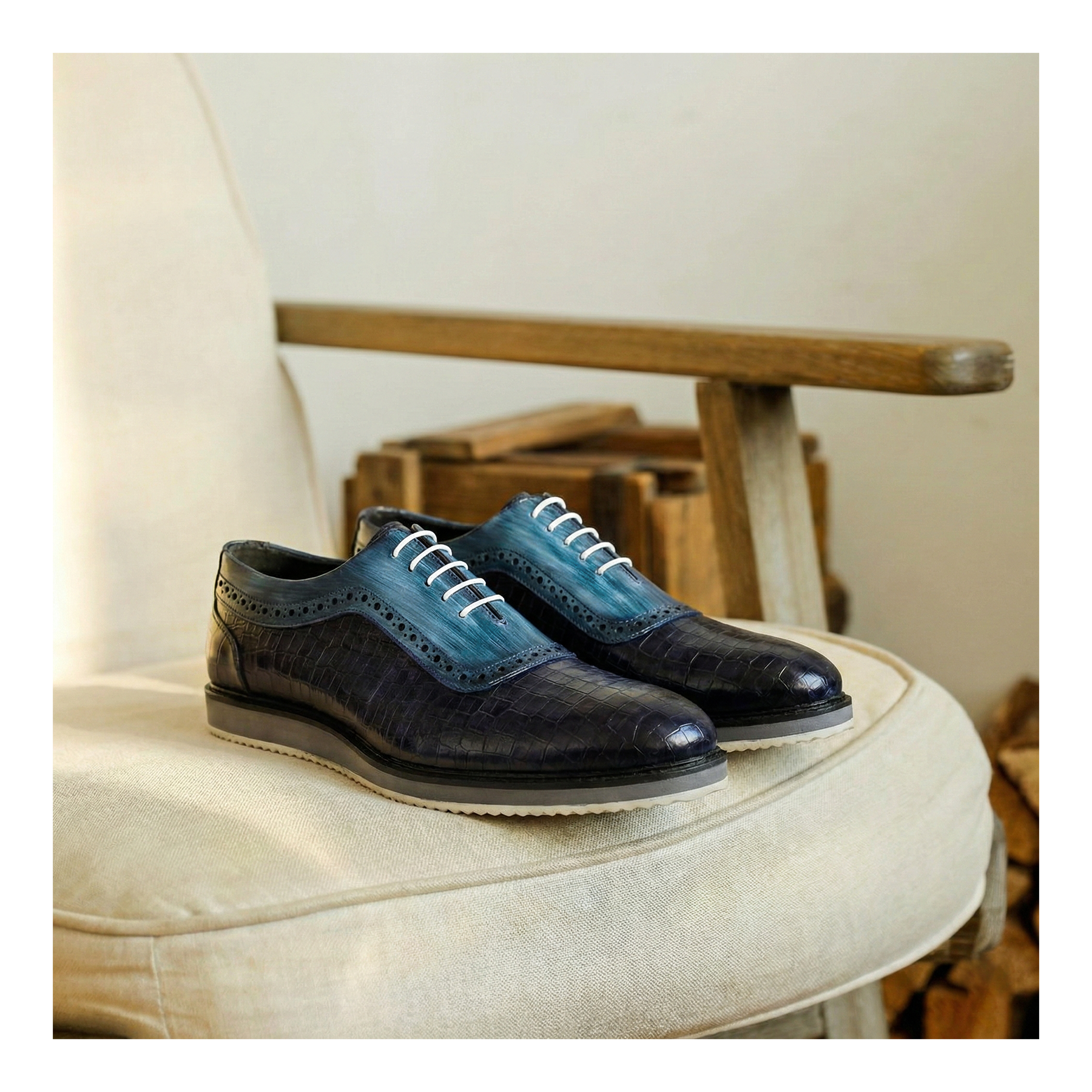 Oxford Sneakers- Croc Navy