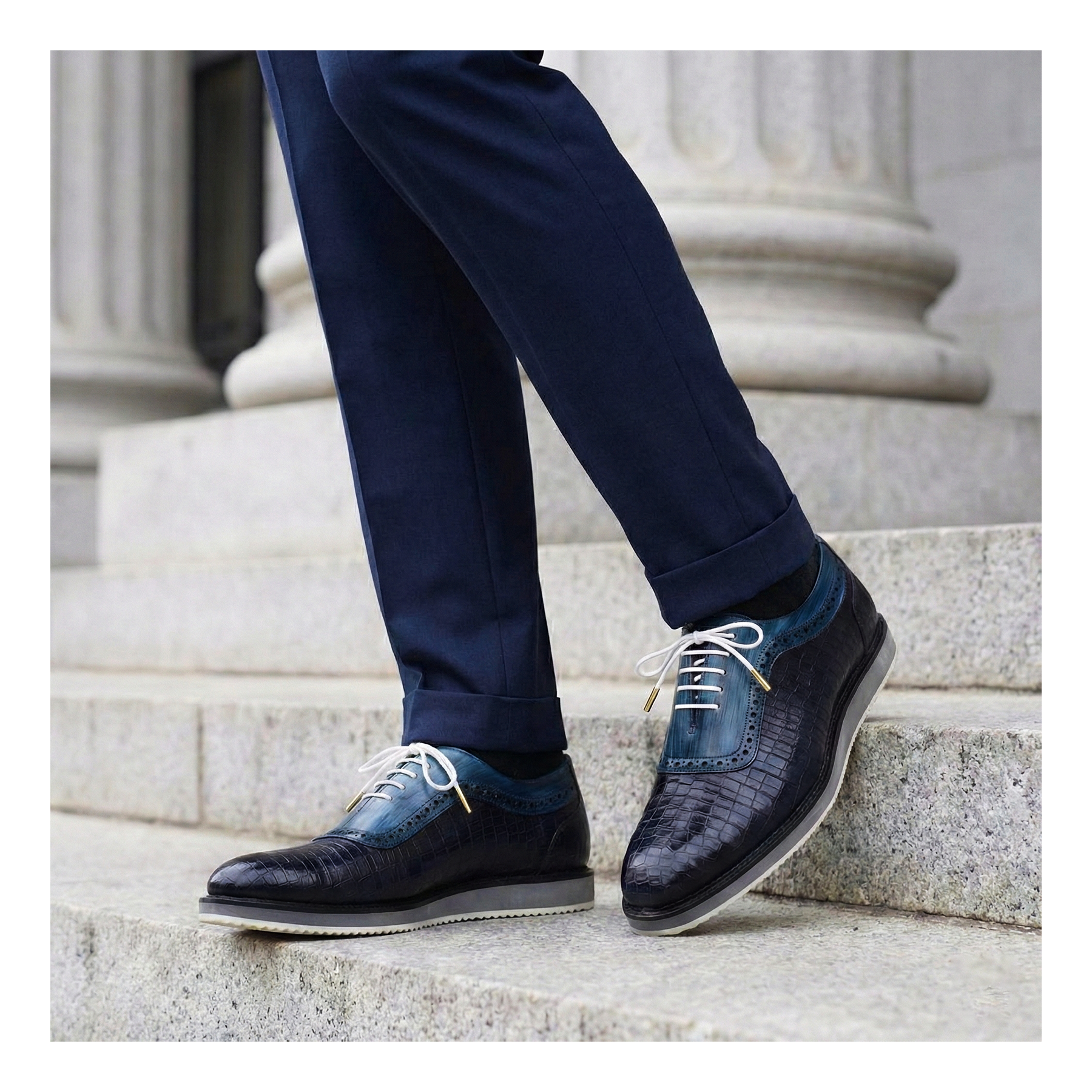 Oxford Sneakers- Croc Navy
