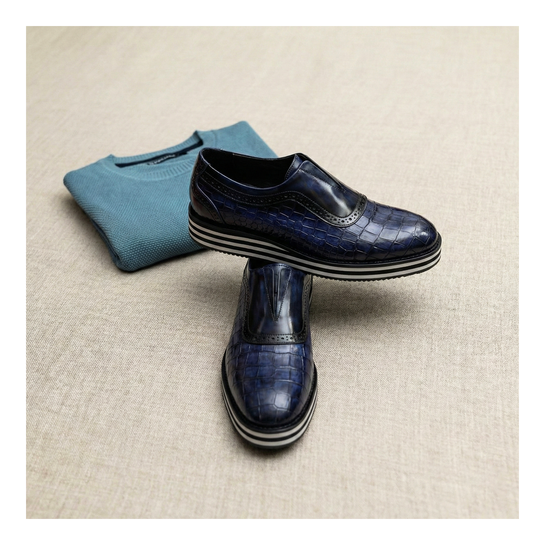 Slip On Sneakers- Crocs Navy